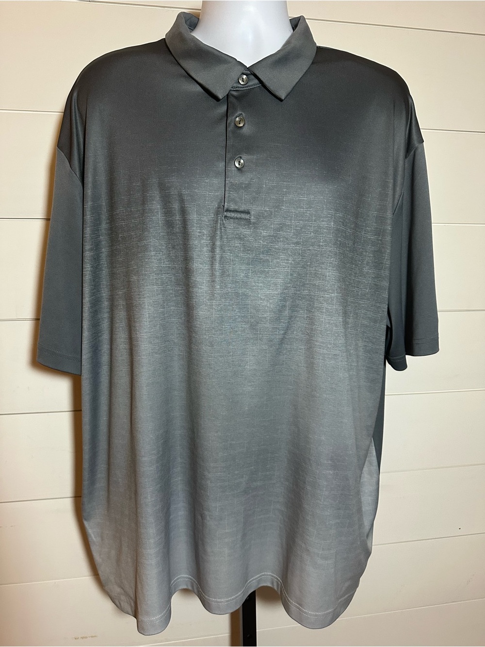 Men's Grey Short-Sleeve Polo Shirt